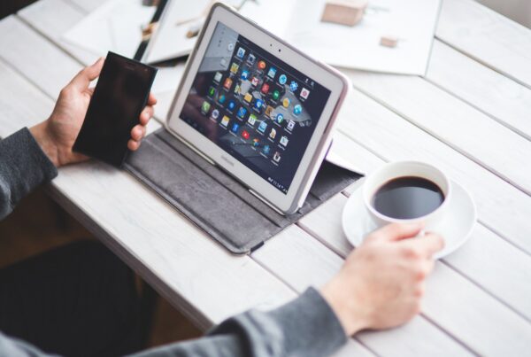 Person using a tablet